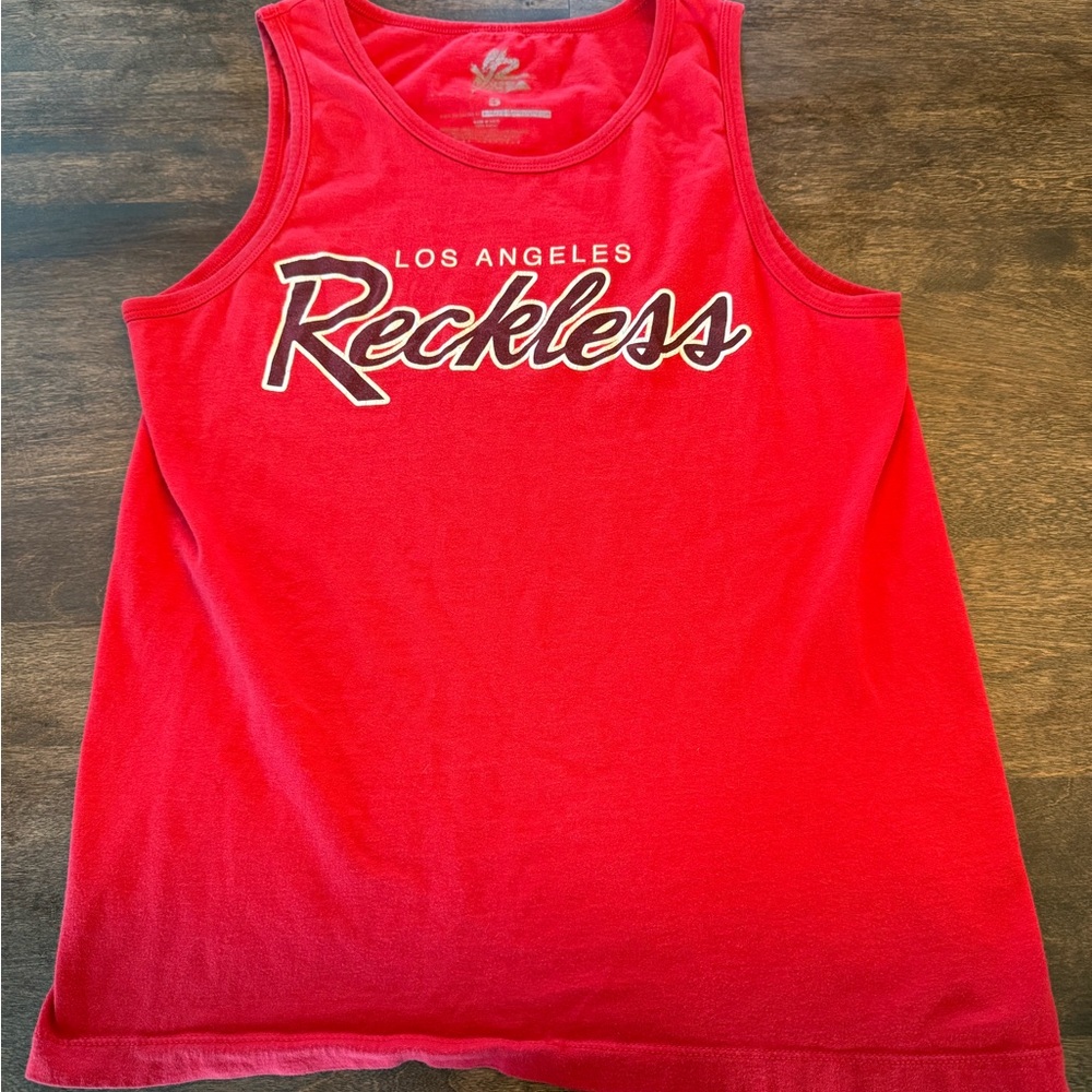 Young & Reckless Red Graphic Tank with Logo